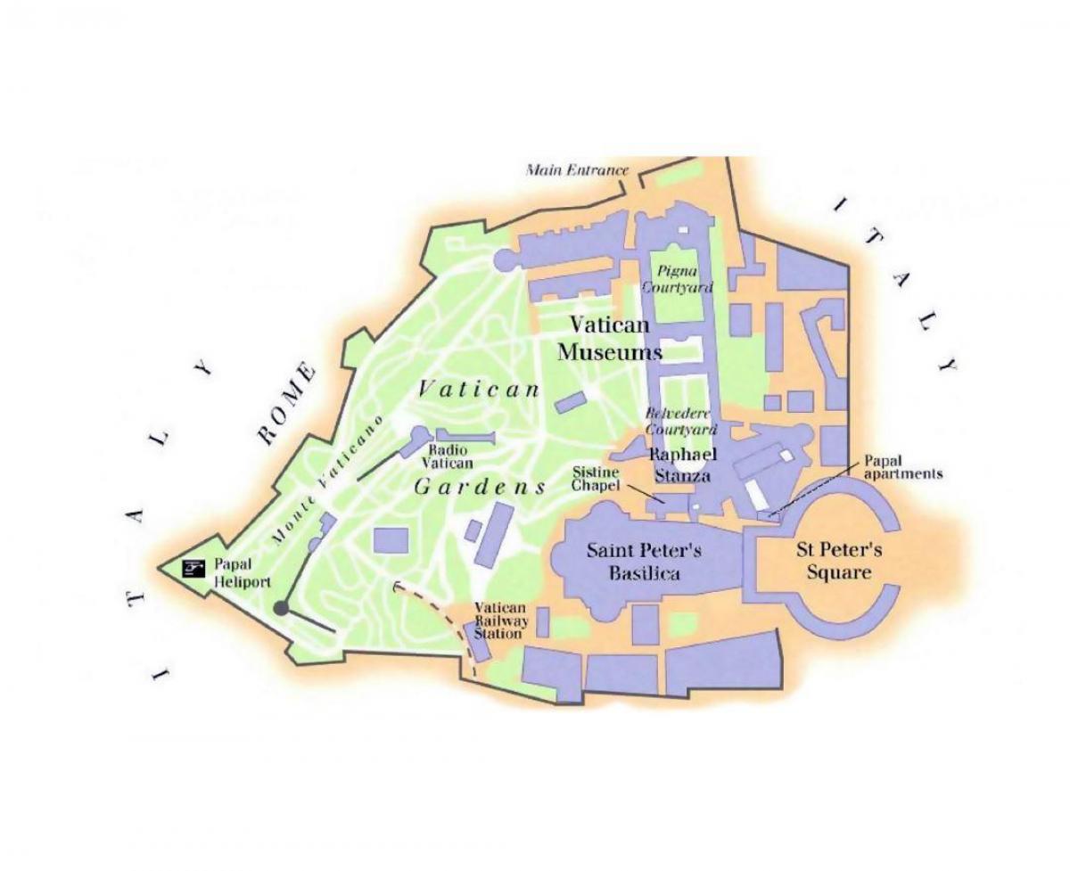 térkép Vatikáni múzeum, valamint a sixtus-kápolna