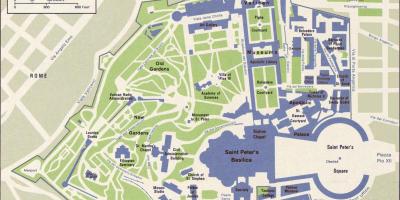 Térkép Vatikán város, majd a környező terület