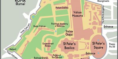 Térkép Vatikáni bejárat 