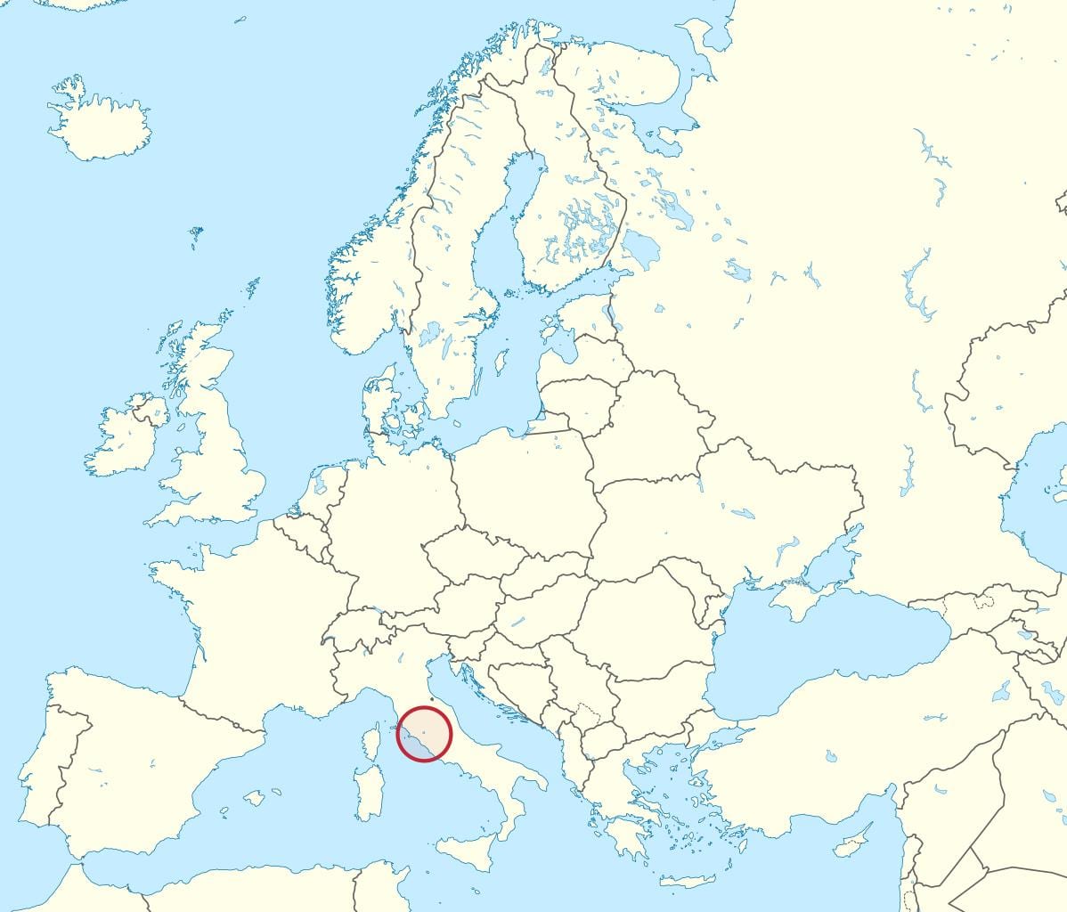 Térkép Vatikán európa